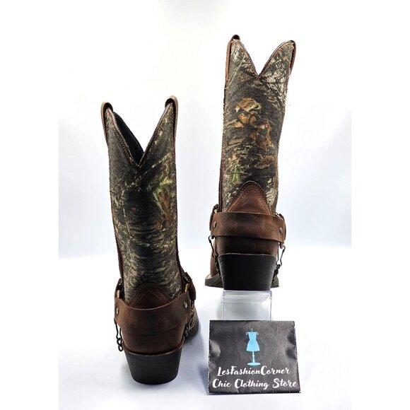 NWOB Laredo Men's Western Boots Gadsden Camo Harness Sq Toe Mossy Oak Sz 7 2472 - Picture 6 of 15